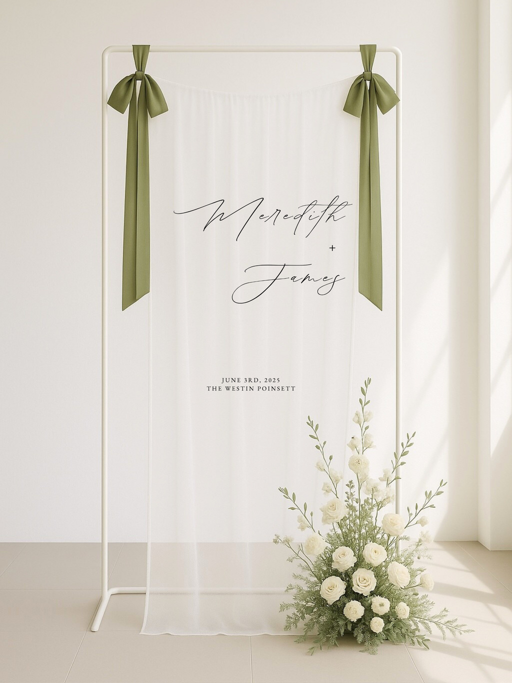 Isolde | Sheer Tulle Welcome Sign II