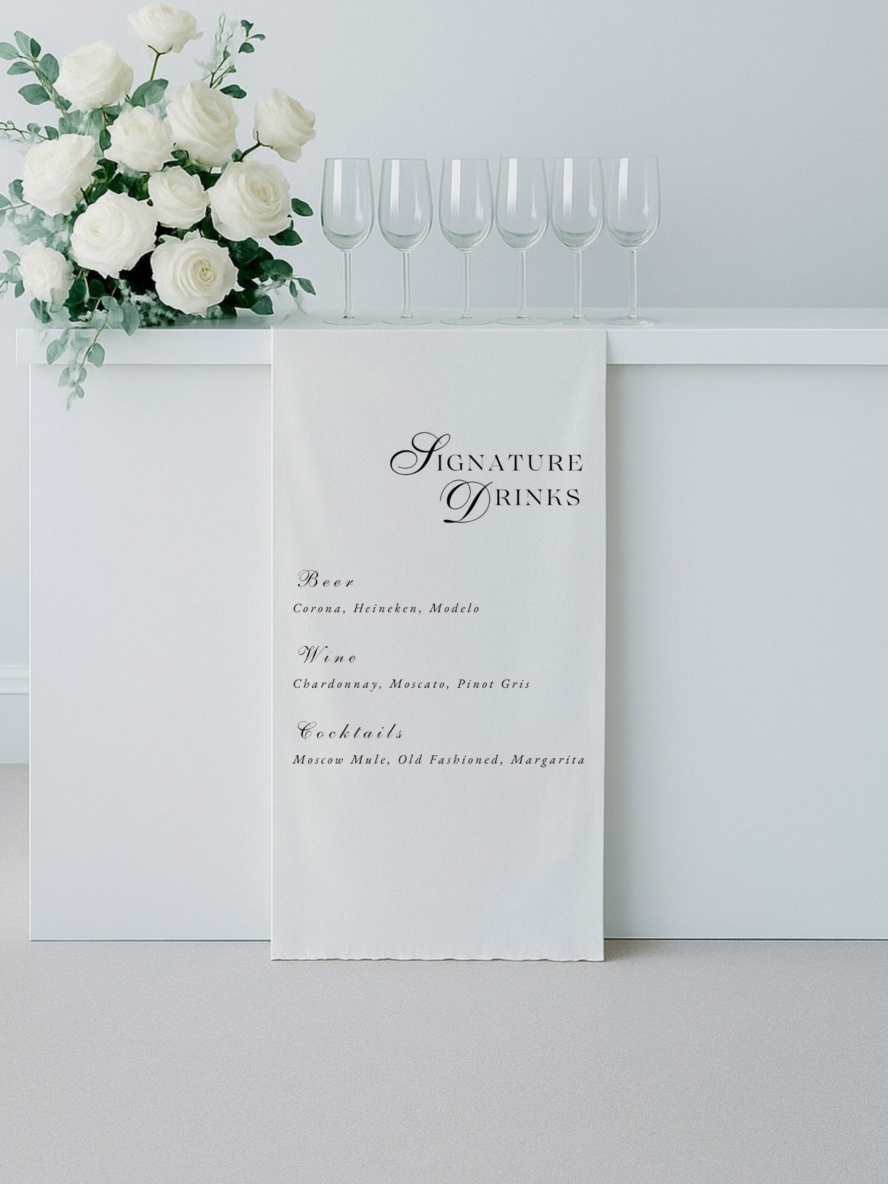 Genevieve | Linen Bar Sign III