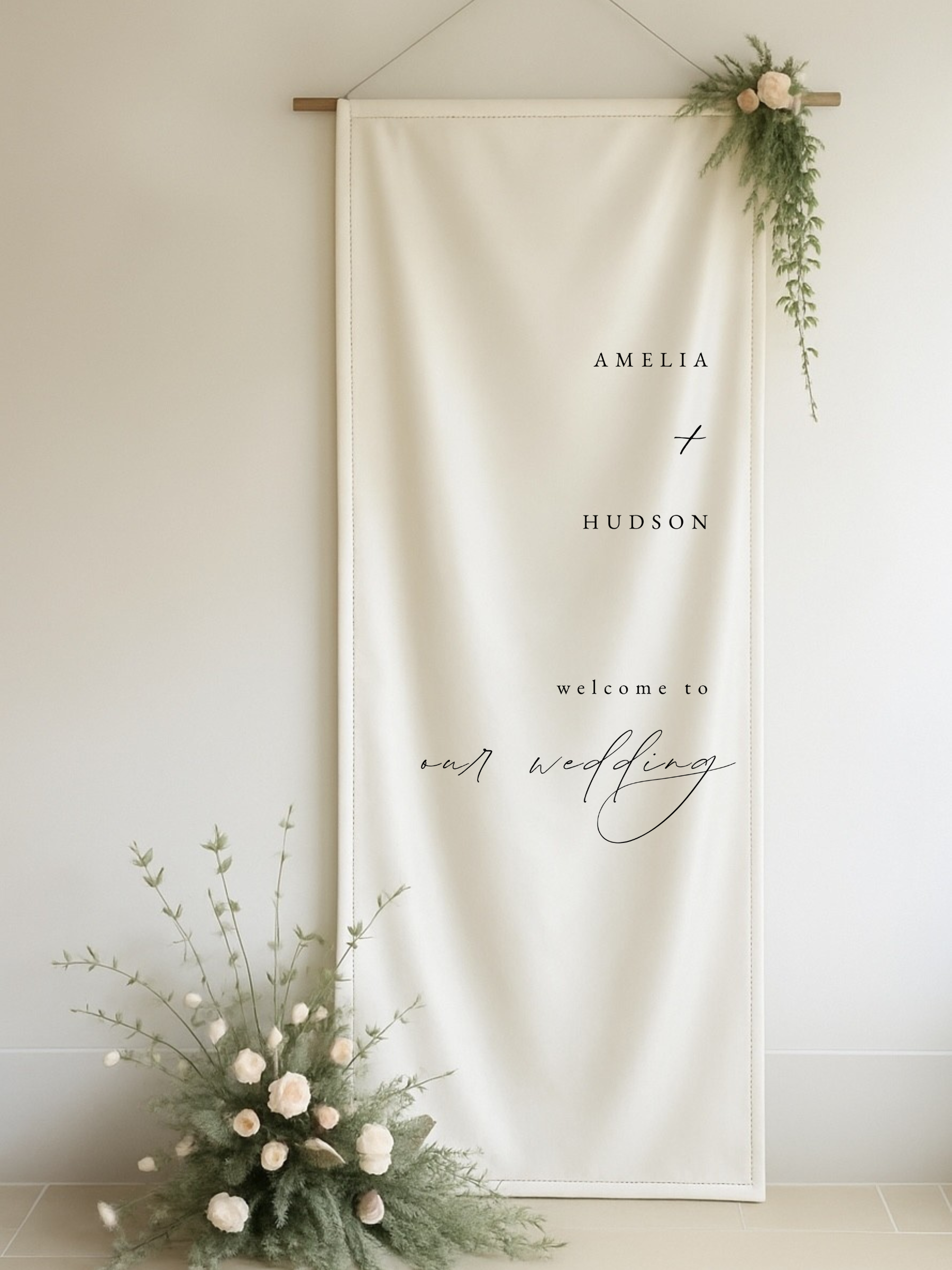 Isolde | Silk Fabric Welcome Sign III